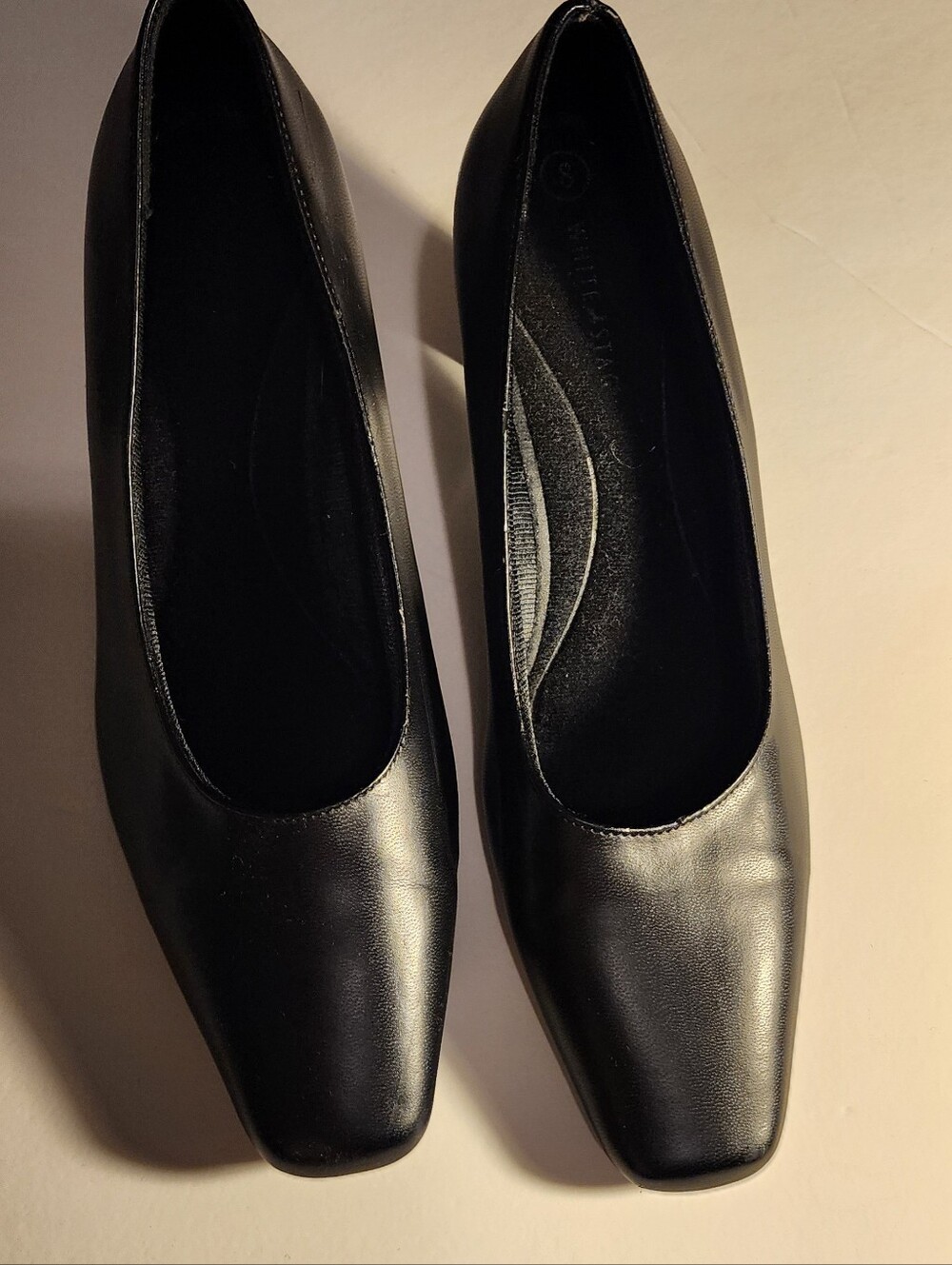 Black Women's Square-Toe 2" Heels - SIZE 8
